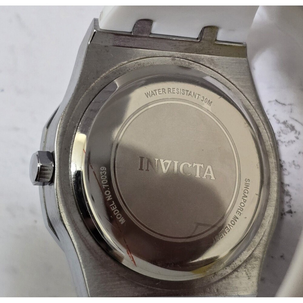Invicta Speedway Rim Men's Watch 42mm White Silver 70039 Brand New - Picture 6 of 7